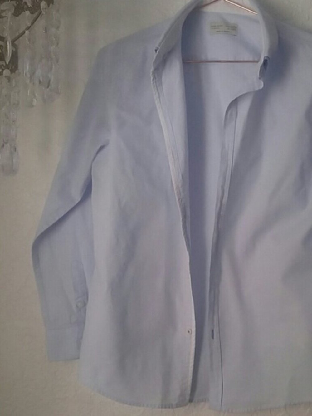 Zara Boys Collection SZ 13/14 Light Blue Classic Button Down Shirt with Cuffs